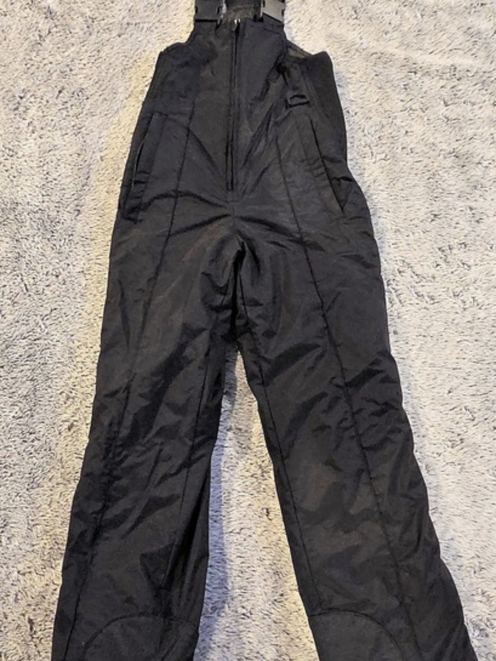 Sport Essentials Kids Black Snow Bib Overalls Size 12